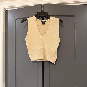 Sincerely Jules Cream Ribbed Crop Top